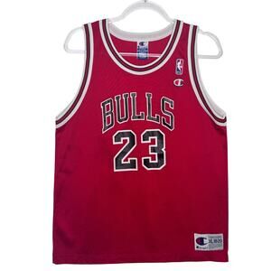 1990s Champion Chicago Bulls Michael Jordan 23 Youth XL- XS Adult NBA Jersey